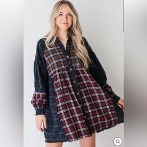 Dress Up Plaid Mini Dress